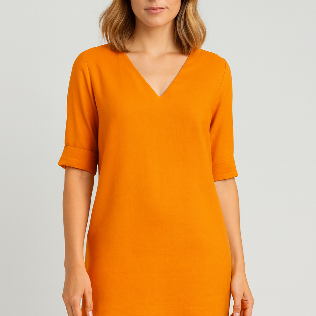 Women’s Dress – V-Neck Mini, Elegant & Versatile