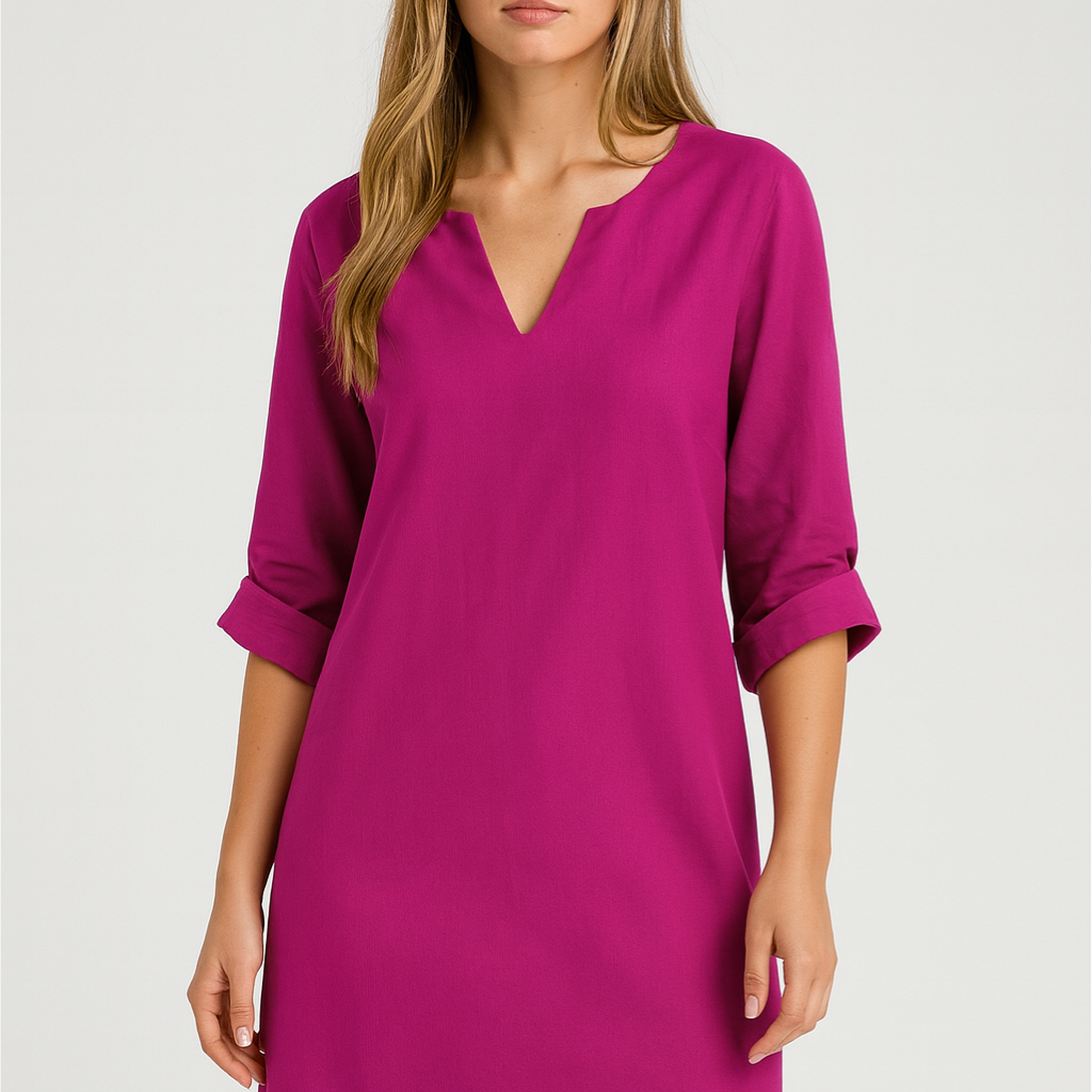 Women’s Dress – V-Neck Mini, Elegant & Versatile