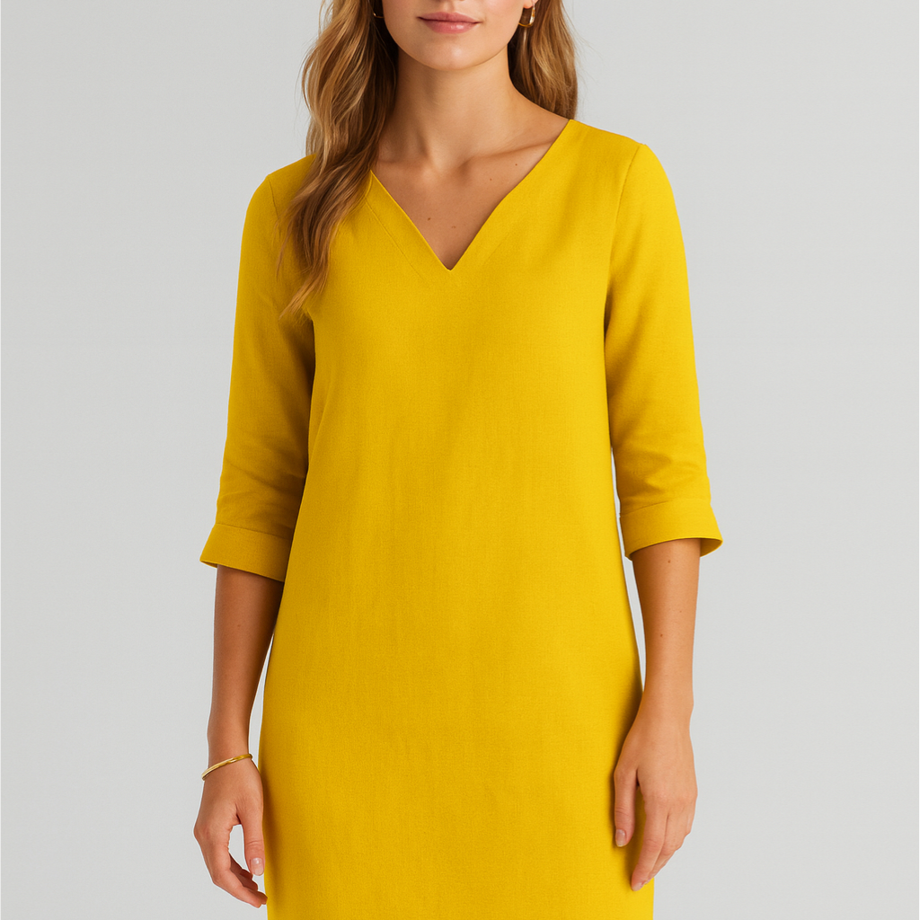 Women’s Dress – V-Neck Mini, Elegant & Versatile