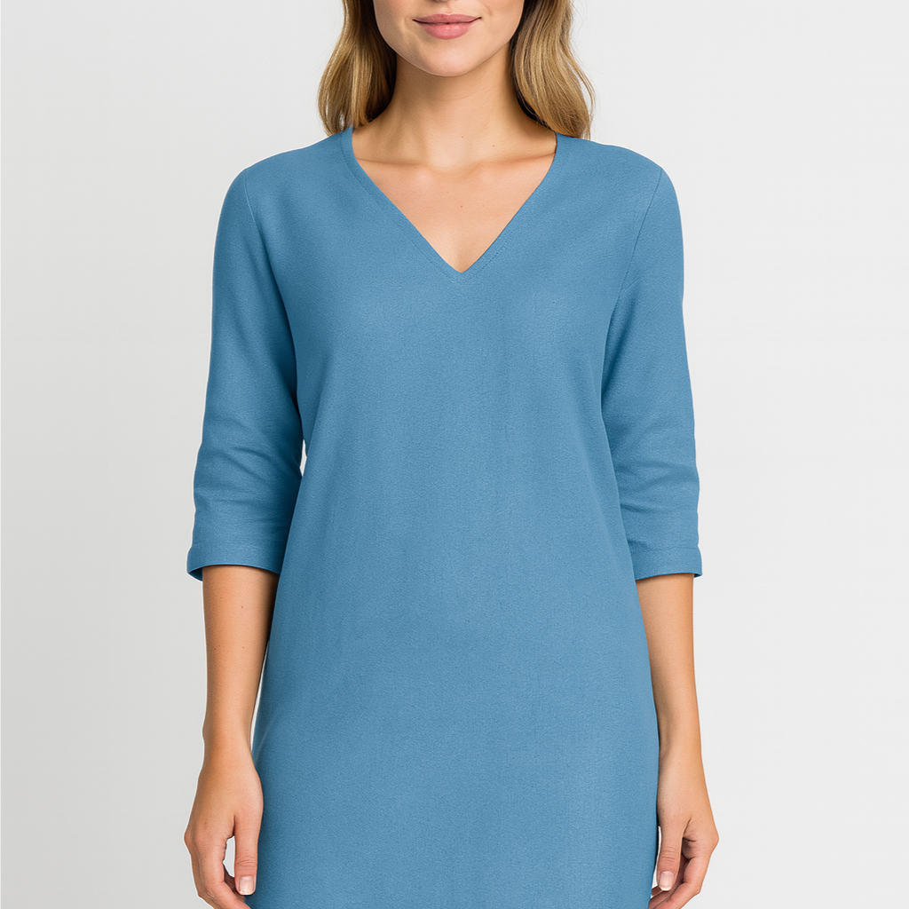 Women’s Dress – V-Neck Mini, Elegant & Versatile