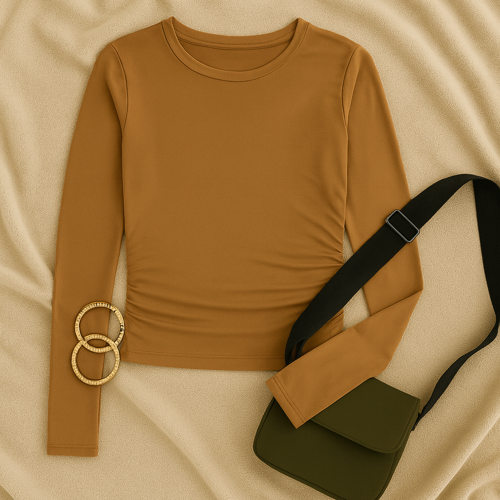 Womens Long Sleeve Top – Stretch Look, Slim & Stylish