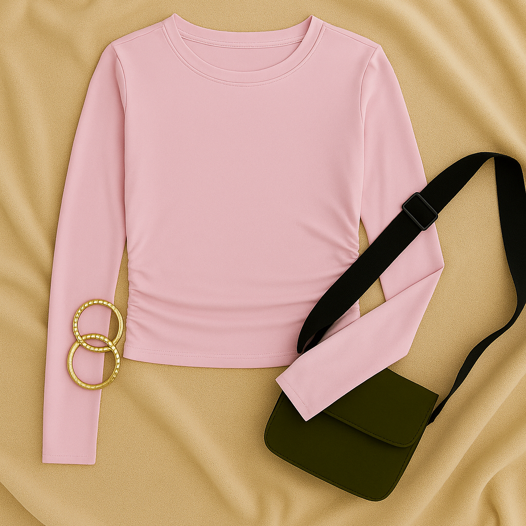 Womens Long Sleeve Top – Stretch Look, Slim & Stylish