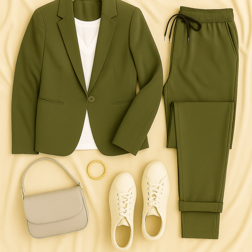 Women’s Blazer Set – Linen-look, Elegant & Comfortable