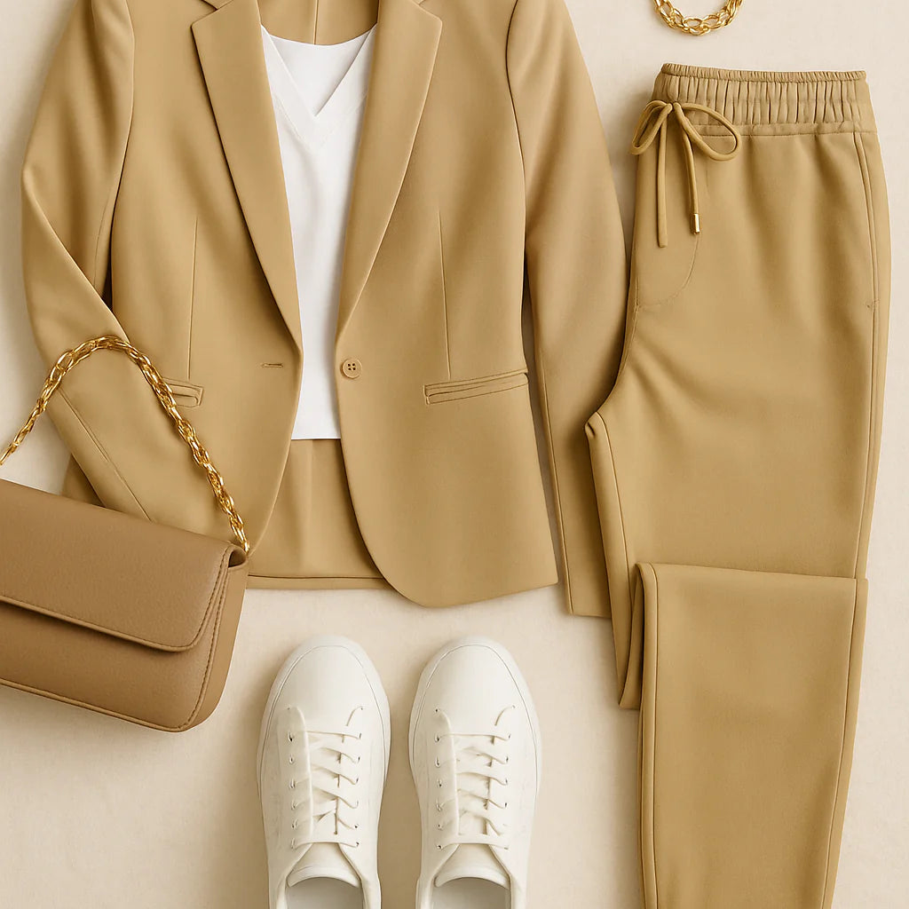 Women’s Blazer Set – Linen-look, Elegant & Comfortable