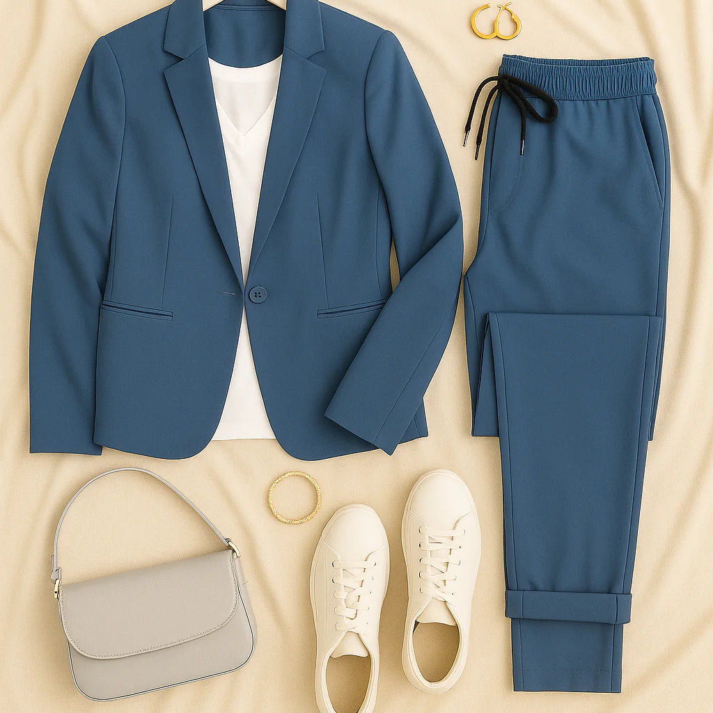 Women’s Blazer Set – Linen-look, Elegant & Comfortable