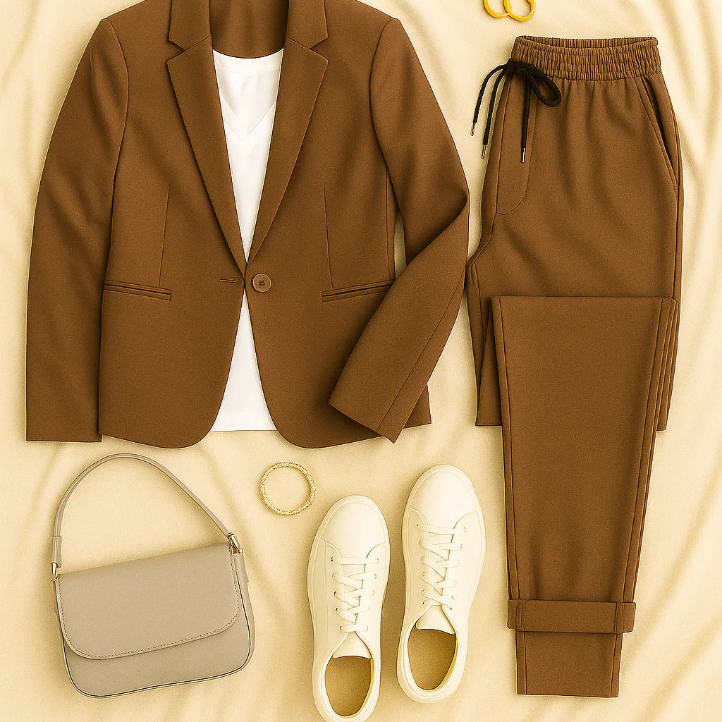 Women’s Blazer Set – Linen-look, Elegant & Comfortable