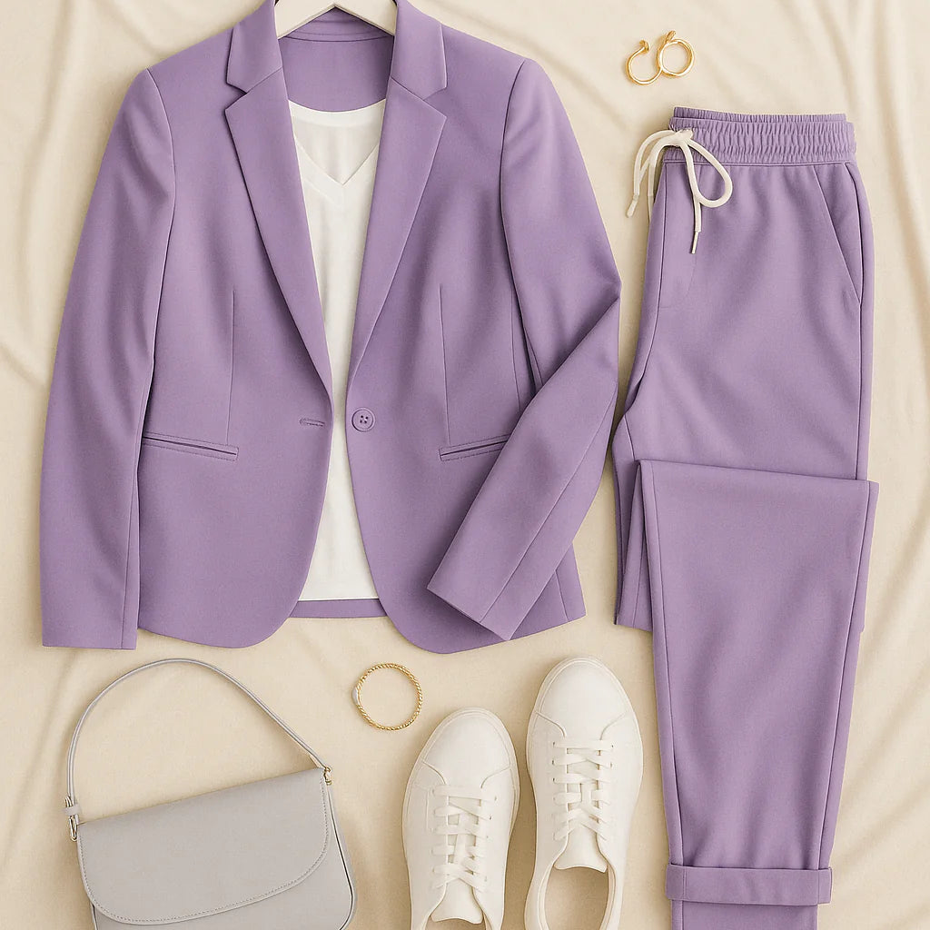 Women’s Blazer Set – Linen-look, Elegant & Comfortable
