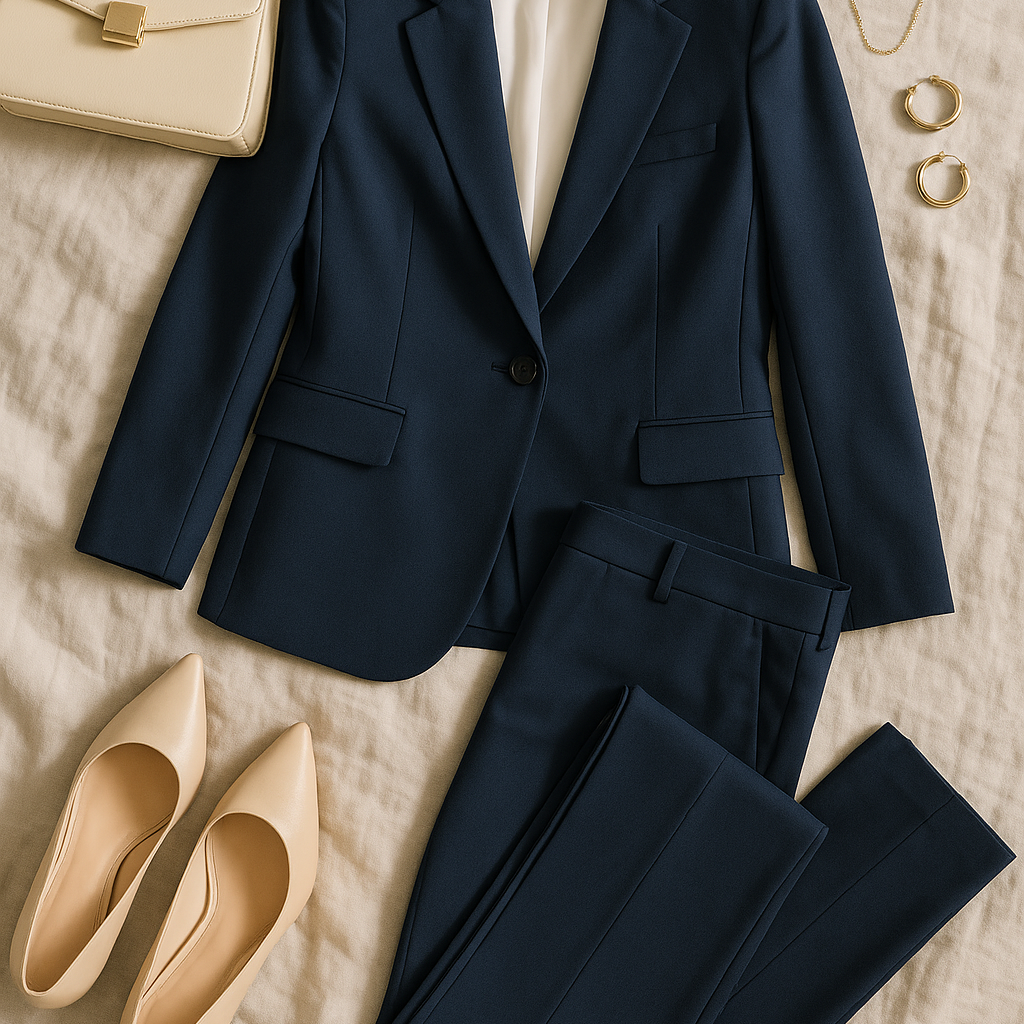 Women’s Business Set – Blazer-Look, Elegant & Slim Fit