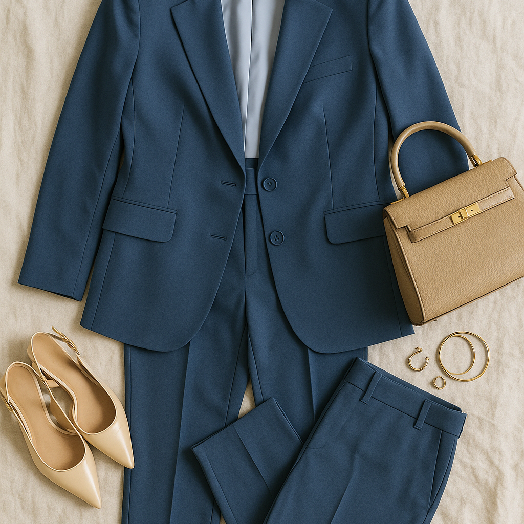 Women’s Business Set – Blazer-Look, Elegant & Slim Fit