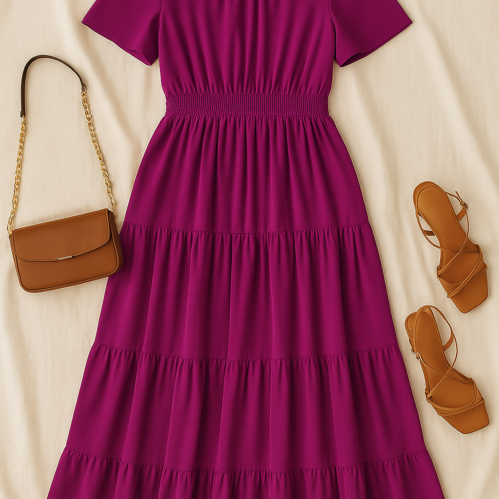 Women’s Maxi Dress – Vintage-Look, Elegant & Flowy