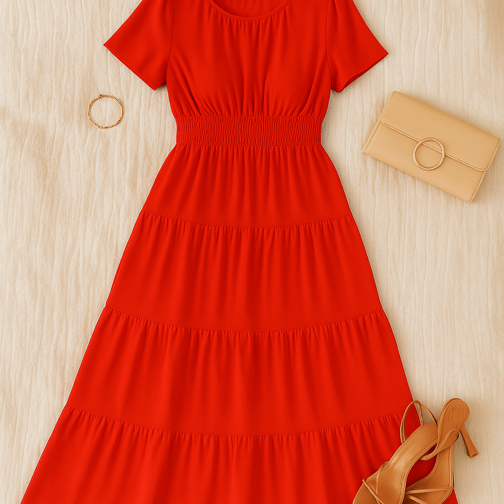 Women’s Maxi Dress – Vintage-Look, Elegant & Flowy