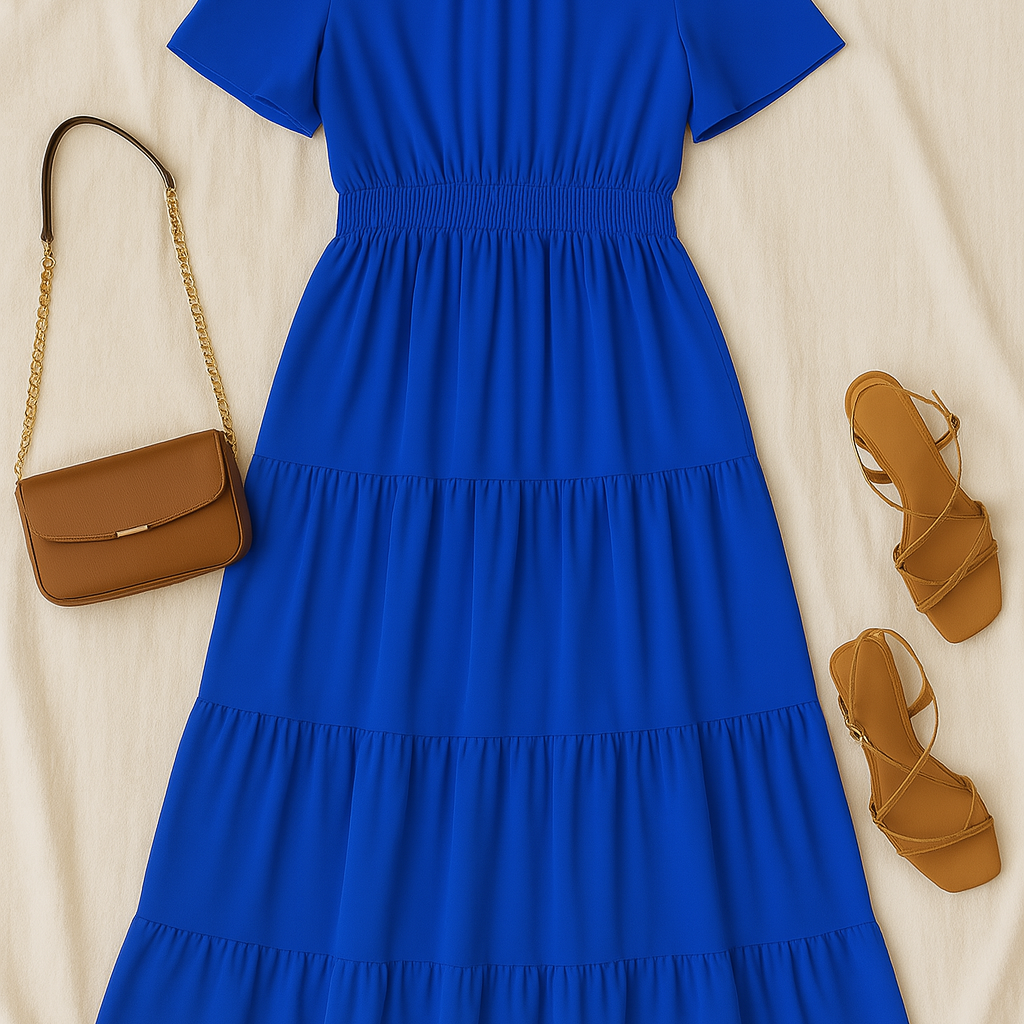 Women’s Maxi Dress – Vintage-Look, Elegant & Flowy