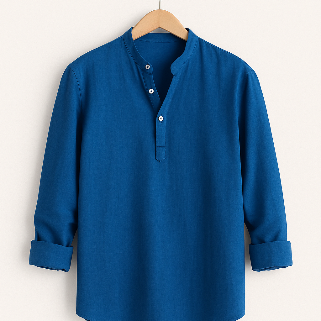 Men’s Shirt – Linen-Look, Relaxed & Breathable
