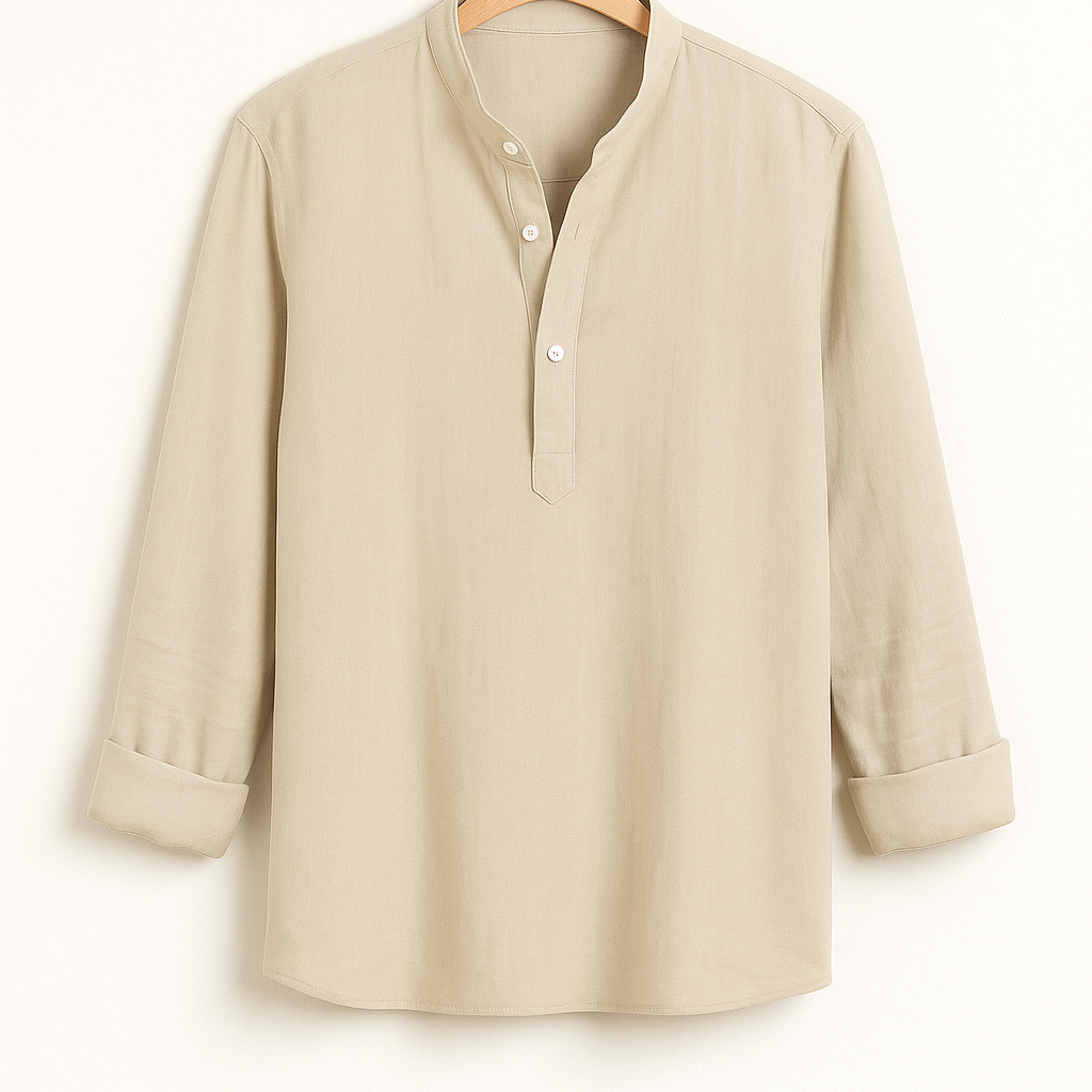 Men’s Shirt – Linen-Look, Relaxed & Breathable
