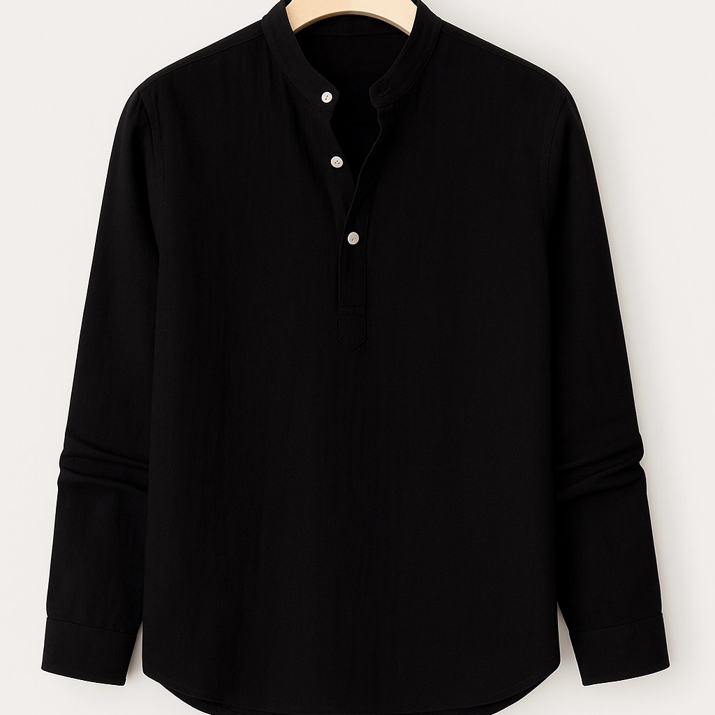 Men’s Shirt – Linen-Look, Relaxed & Breathable