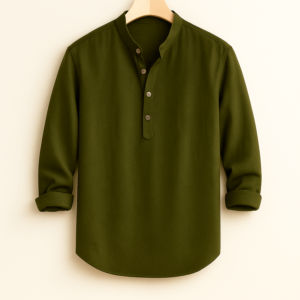 Men’s Shirt – Linen-Look, Relaxed & Breathable