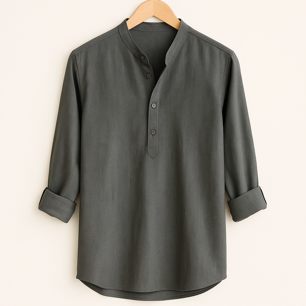 Men’s Shirt – Linen-Look, Relaxed & Breathable