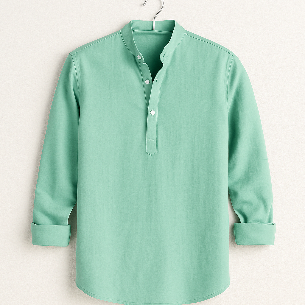 Men’s Shirt – Linen-Look, Relaxed & Breathable