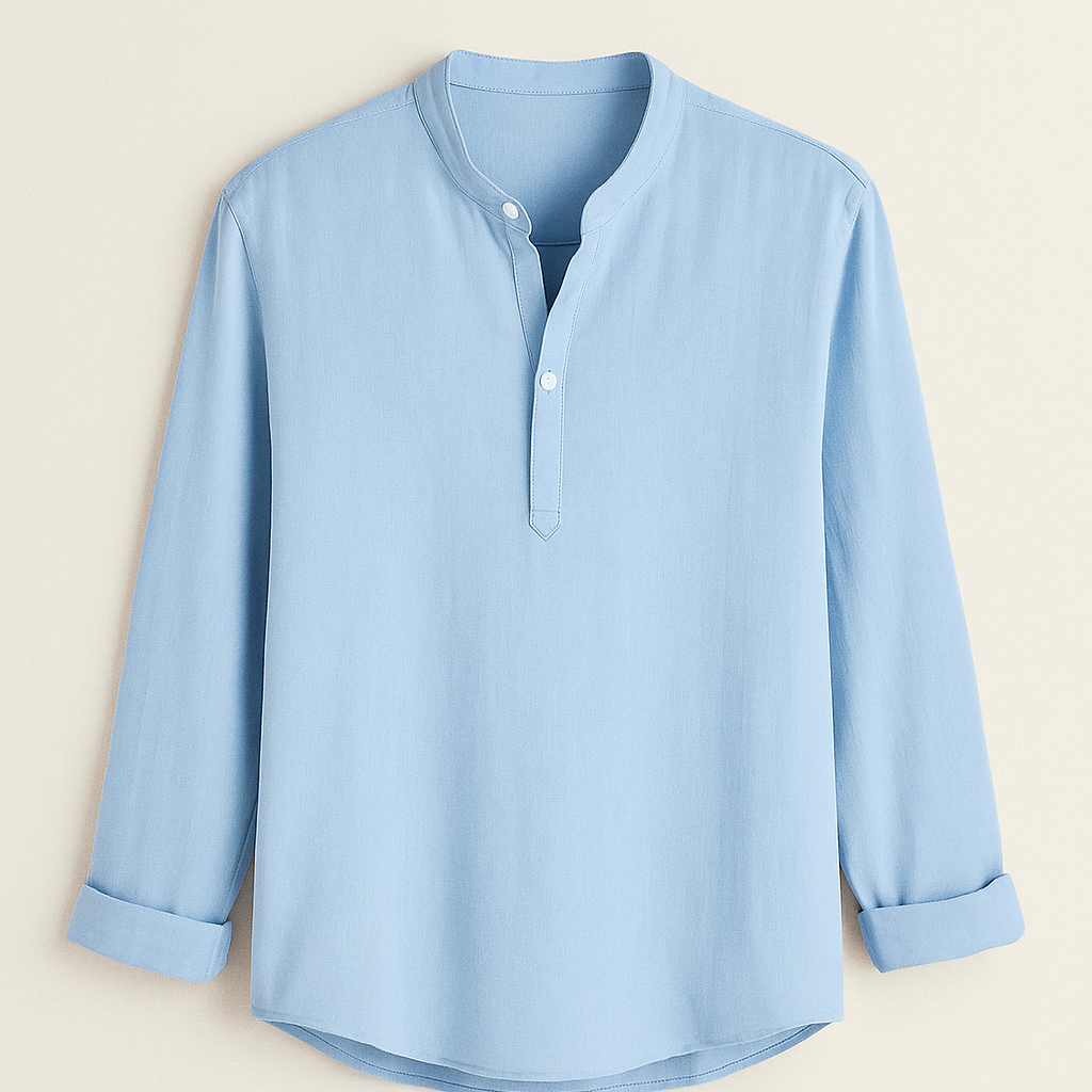 Men’s Shirt – Linen-Look, Relaxed & Breathable