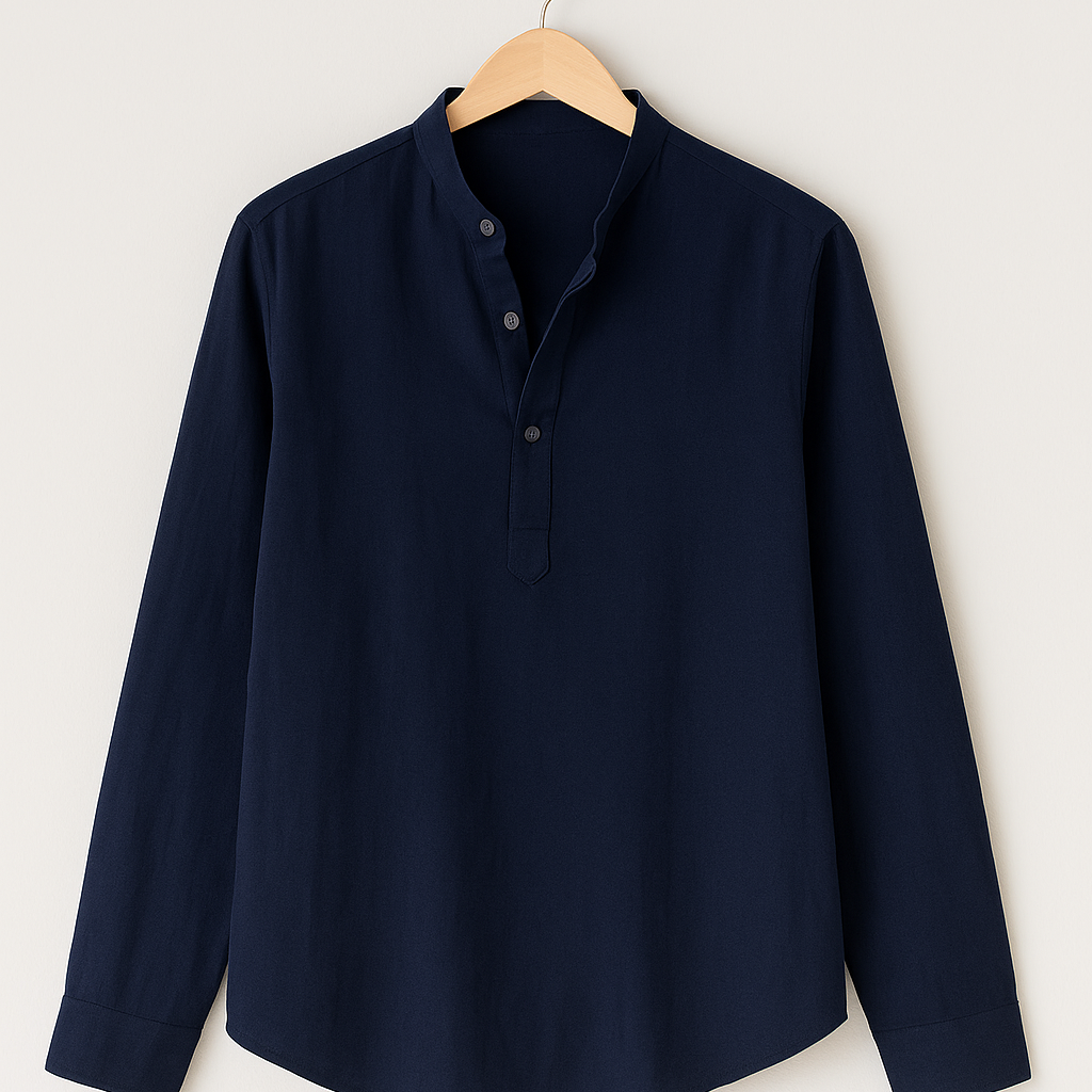 Men’s Shirt – Linen-Look, Relaxed & Breathable