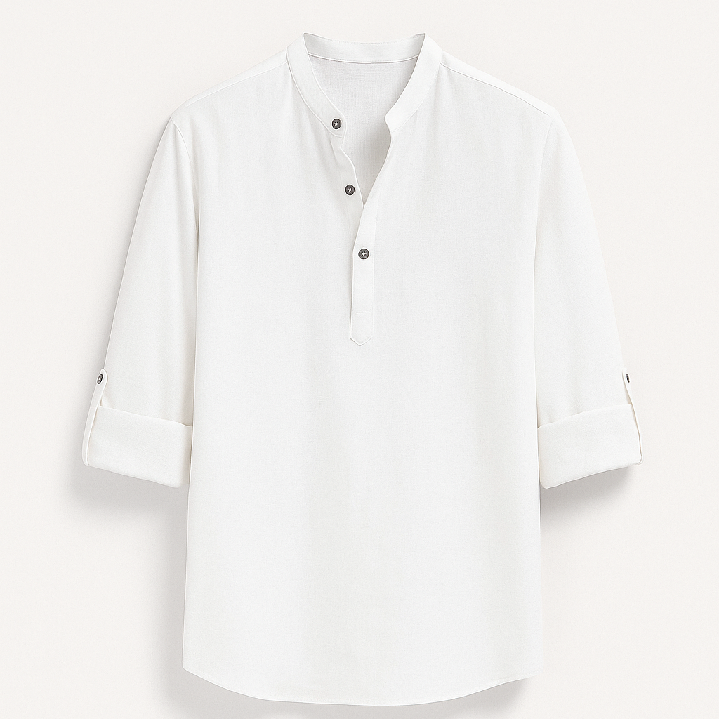 Men’s Shirt – Linen-Look, Relaxed & Breathable