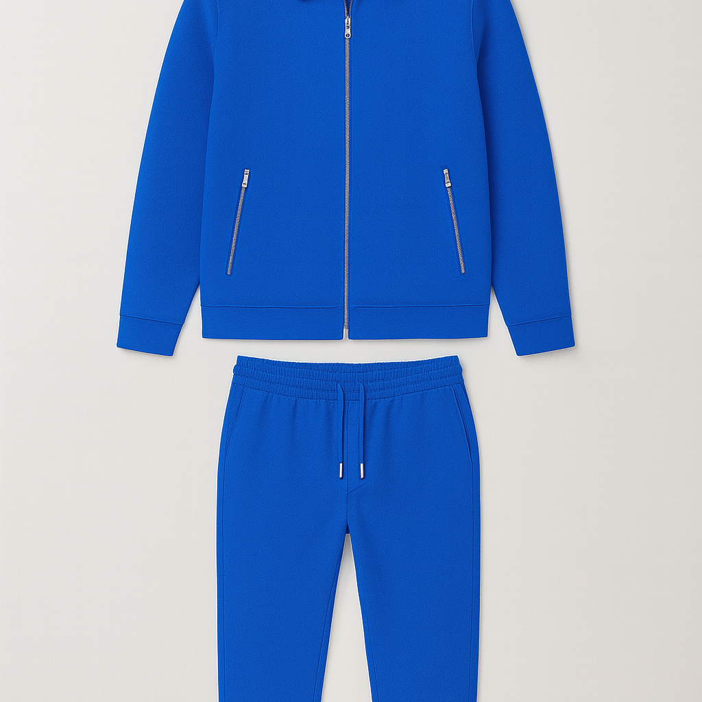 Men’s Matching Set – Polo-Style Weave, Breathable & Smart-Casual