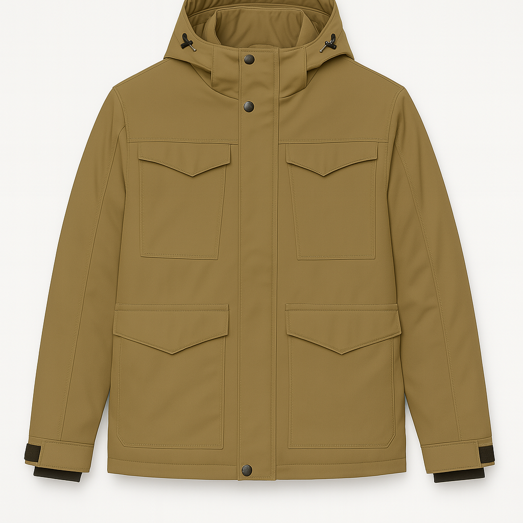 Men’s Jacket – Parka-Style Outer, Windproof & Thermal Warm