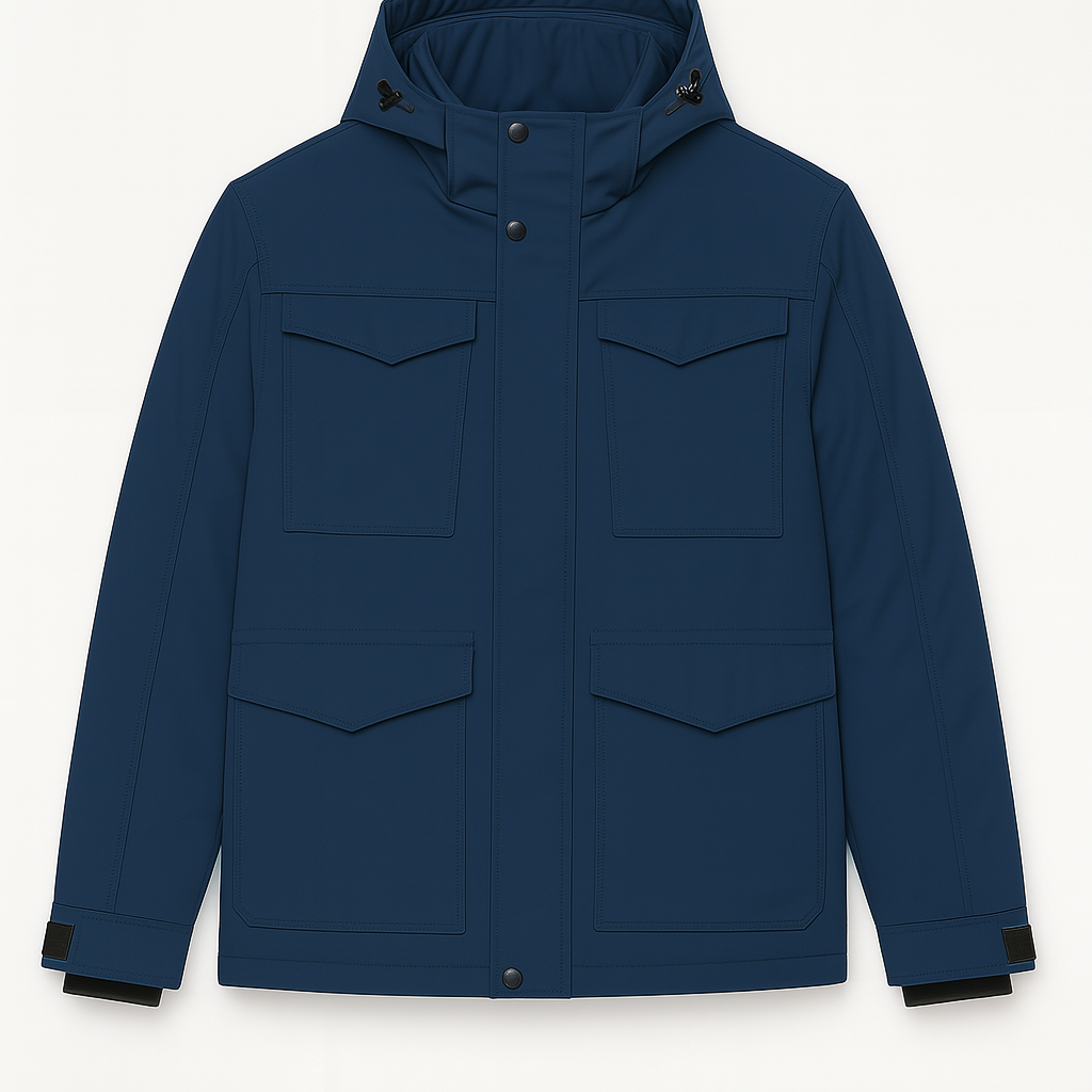 Men’s Jacket – Parka-Style Outer, Windproof & Thermal Warm