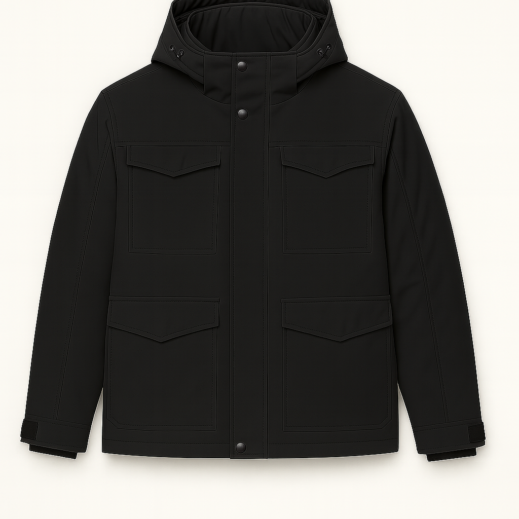 Men’s Jacket – Parka-Style Outer, Windproof & Thermal Warm