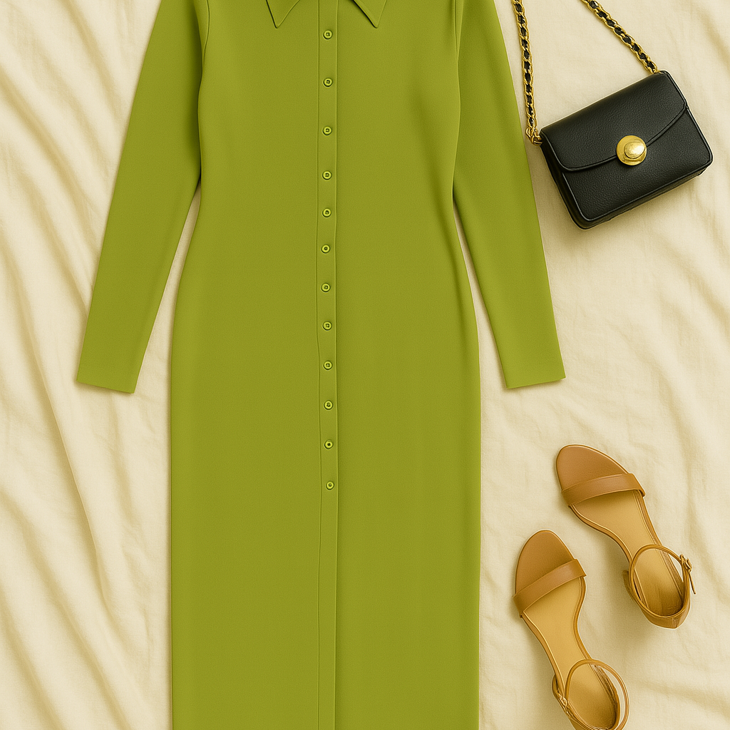 Women’s Jumper Dress – Knit-Look, Slim & Sophisticated