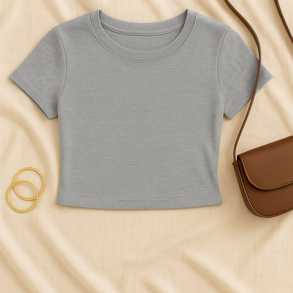 Women’s Baby Tee – Jersey-Look, Slim & Nostalgic