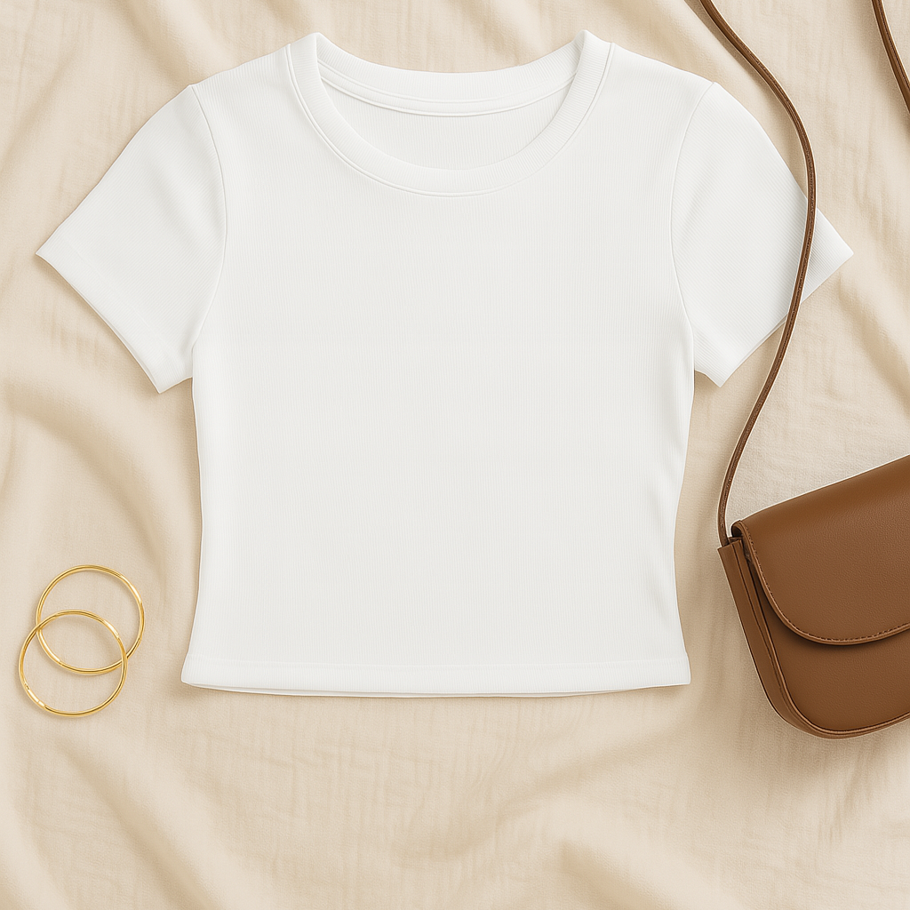 Women’s Baby Tee – Jersey-Look, Slim & Nostalgic