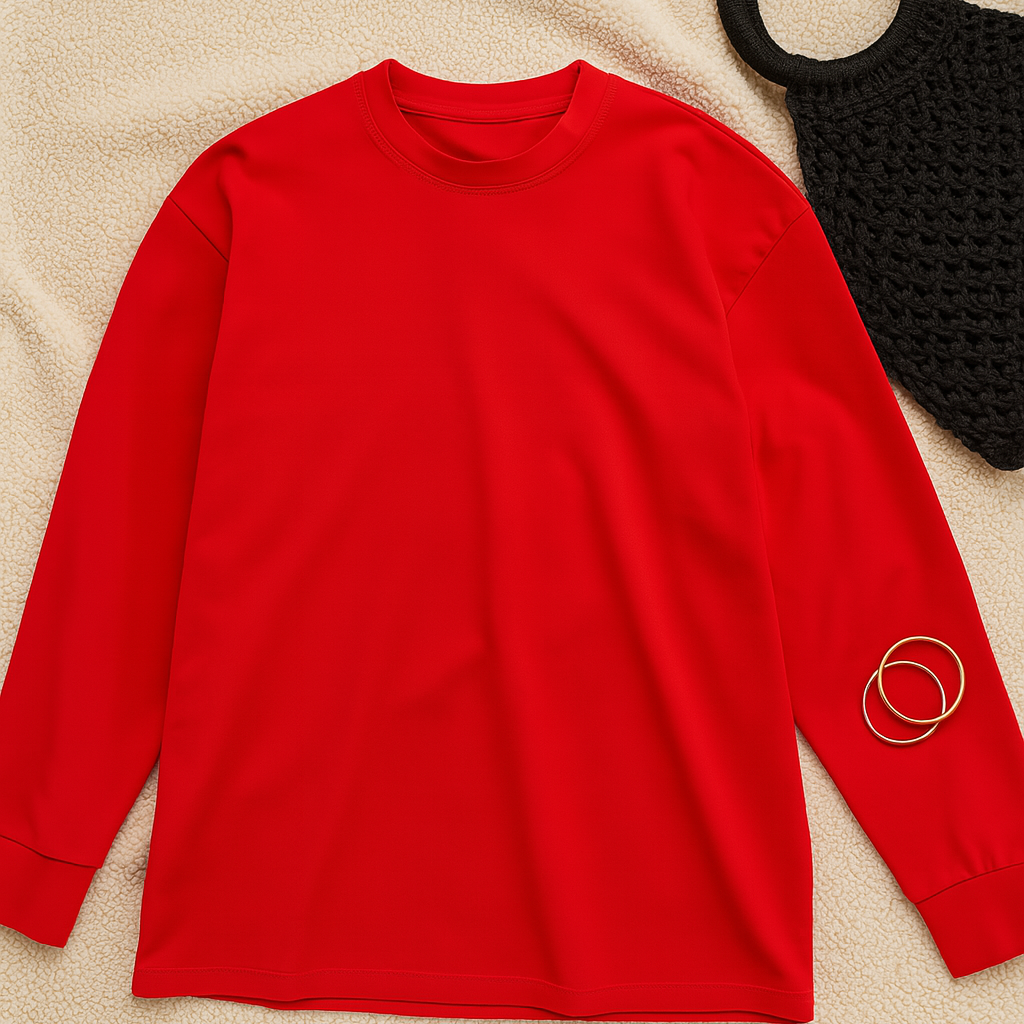 Womens T-Shirt – Jersey Look, Loose & Comfortable