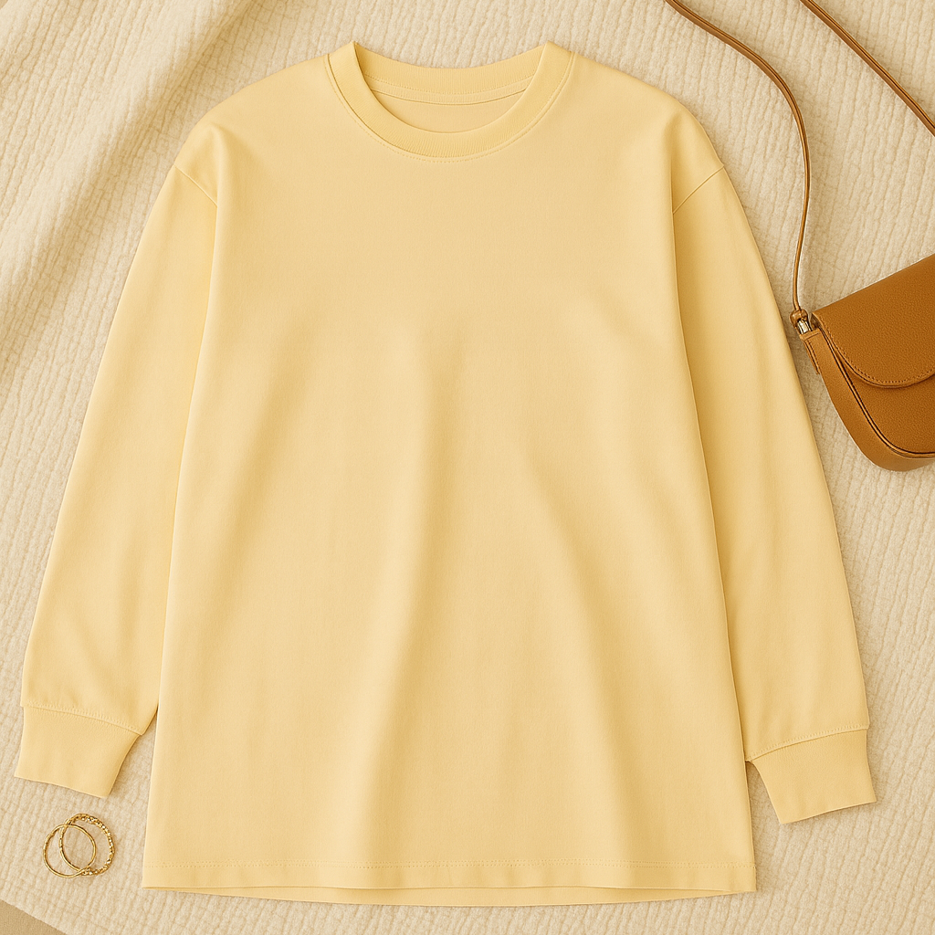 Womens T-Shirt – Jersey Look, Loose & Comfortable