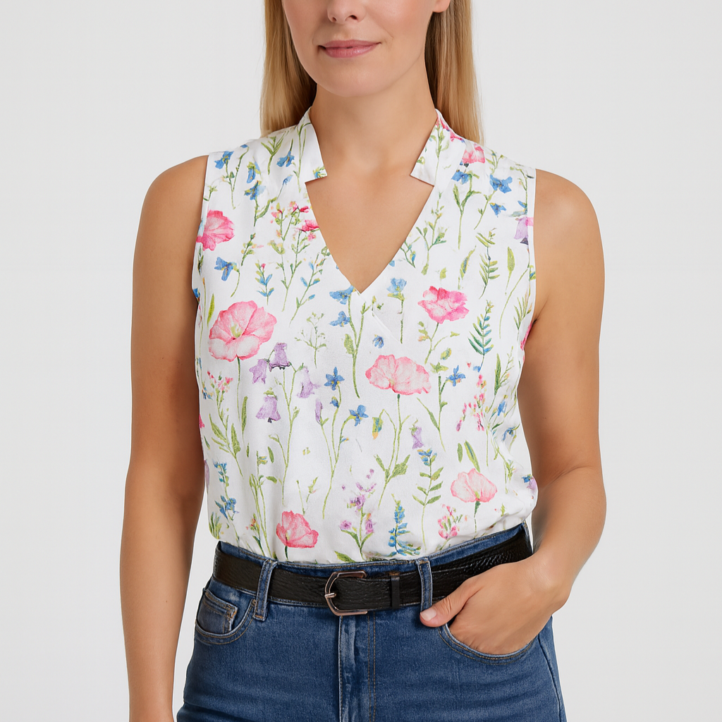 Women’s Top – V-Neck Summer, Soft & Casual