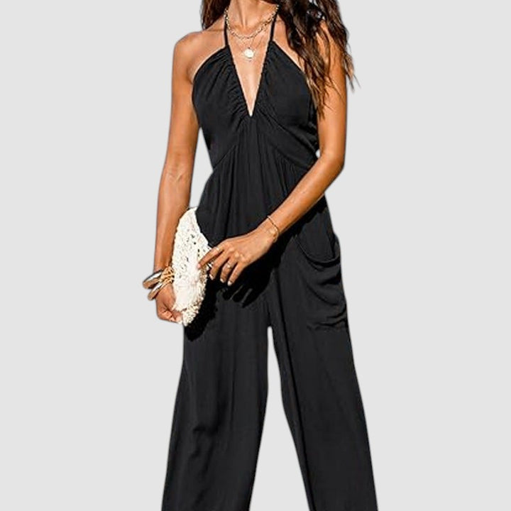 BARBARA | BACKLESS WIDE-LEG JUMPSUIT