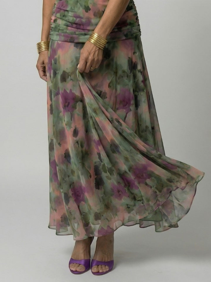 CINDRY | OFF SHOULDER FLOW MIDI DRESS