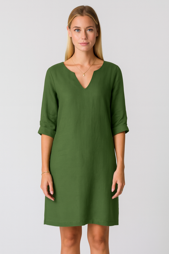 Women’s Dress – V-Neck Mini, Elegant & Versatile