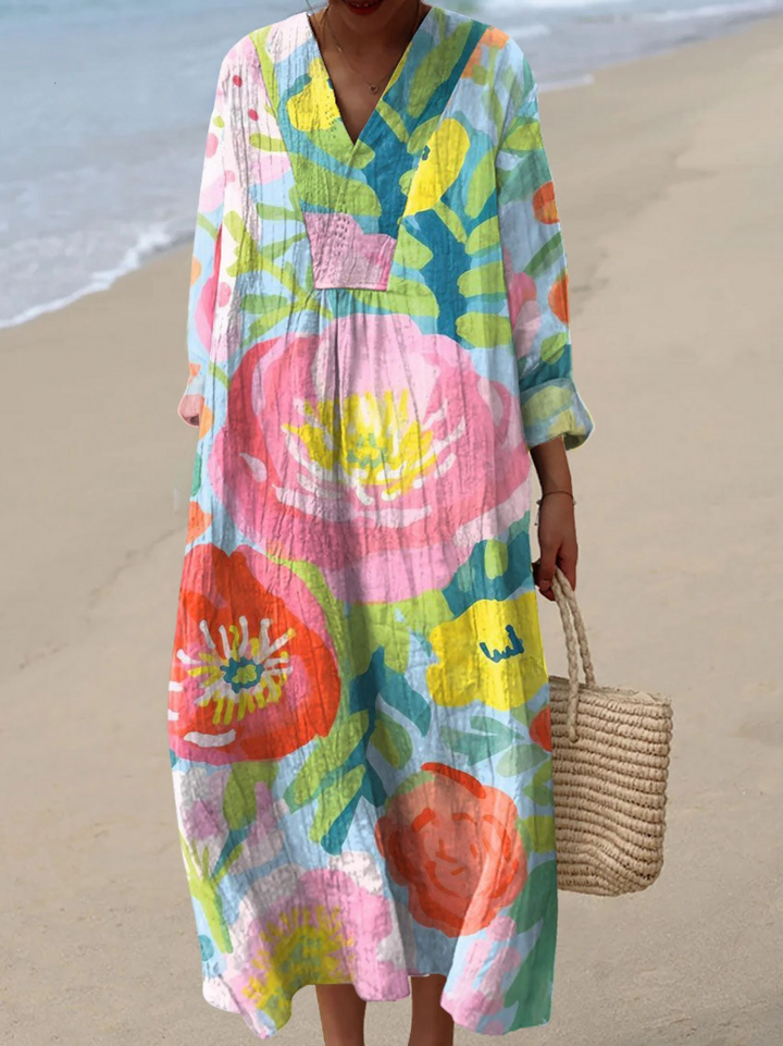 RILEY | WATERCOLOUR FLOWERS ART PRINT DRESS