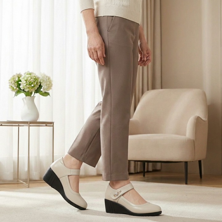 OLIVIA | STRAP MID HEEL SHOES