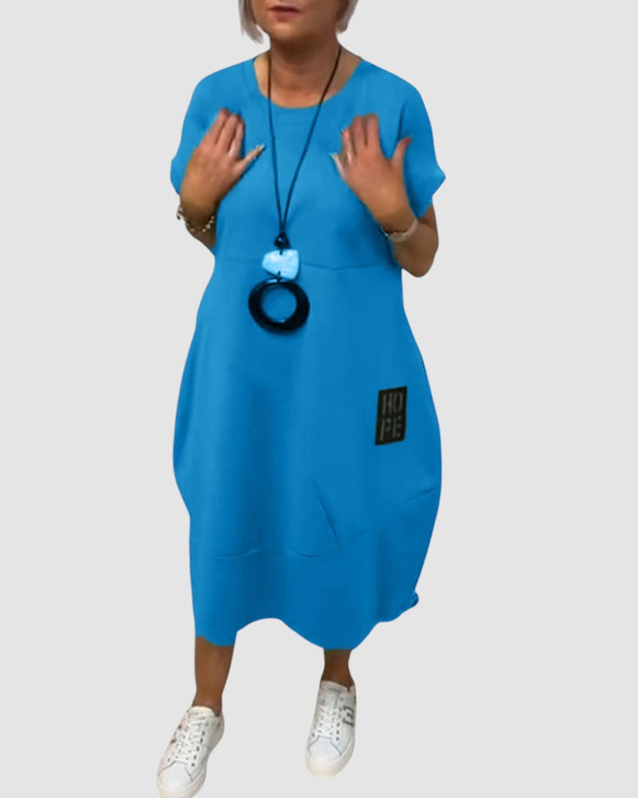 NOELLE | RELAXED POCKET MIDI DRESS