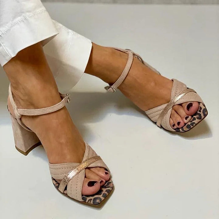 ELIZA | CROSS-BAND HEEL SANDALS
