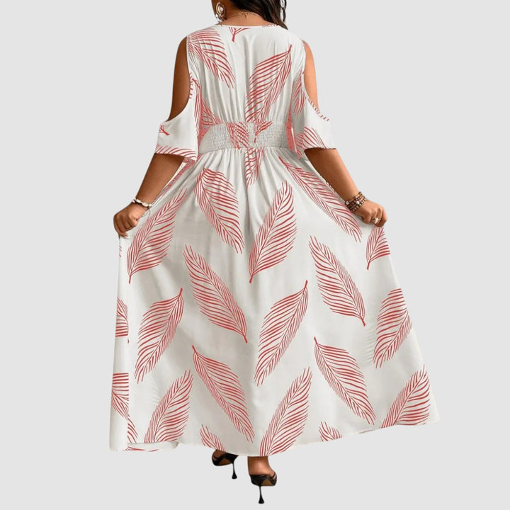 WAVENA | BOHO COLD SHOULDER DRESS