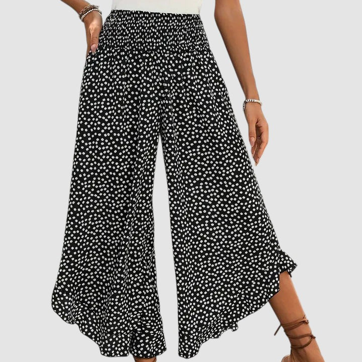 DEBBIE | PRINTED WIDE-LEG TROUSERS