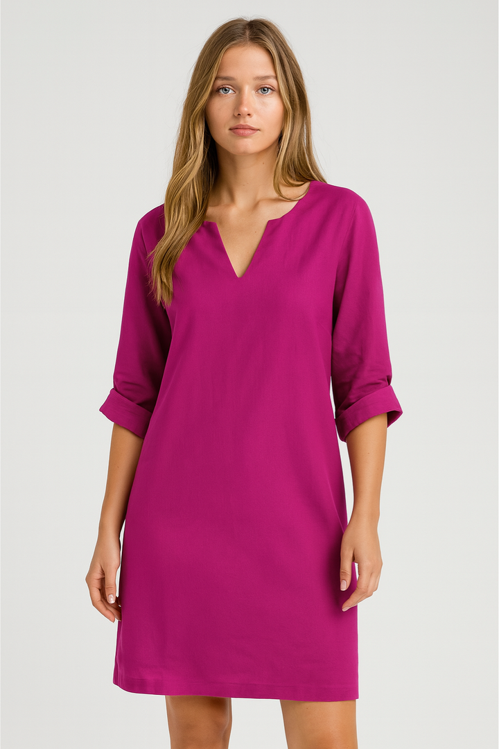 Women’s Dress – V-Neck Mini, Elegant & Versatile
