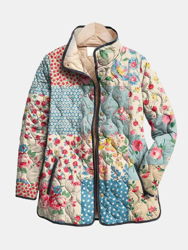 LIORA | CHARMING FLORAL QUILTED JACKET