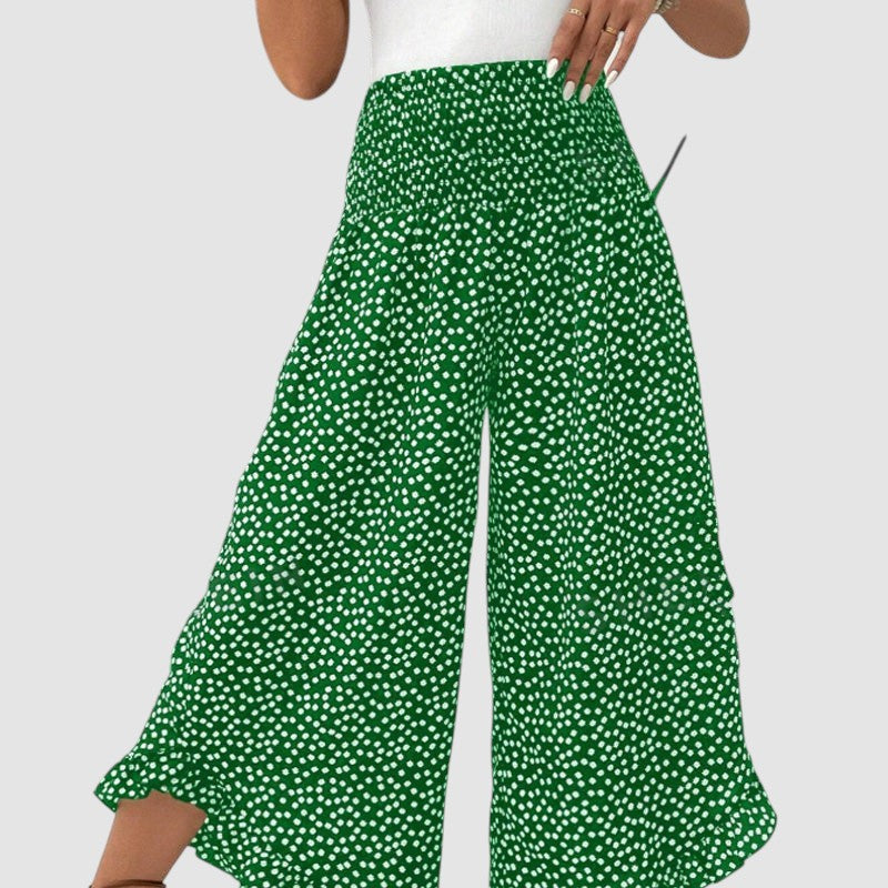 DEBBIE | PRINTED WIDE-LEG TROUSERS