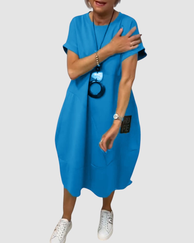 NOELLE | RELAXED POCKET MIDI DRESS