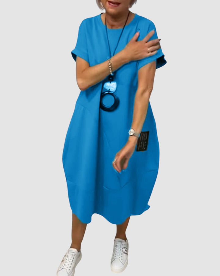 NOELLE | RELAXED POCKET MIDI DRESS
