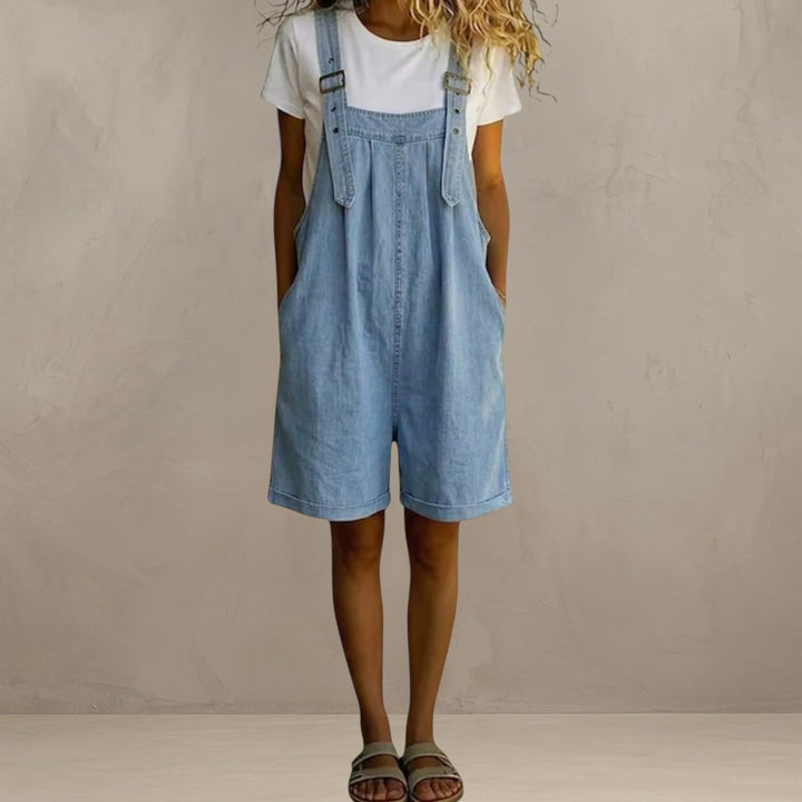 COSTANZA | SHORT DENIM DUNGAREES